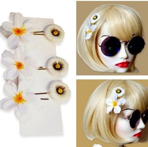 Fabric Flower Hair Jewelry Barrette